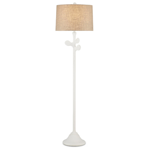 Charny White Floor Lamp Floor Lamps LOOMLAN By Currey & Co