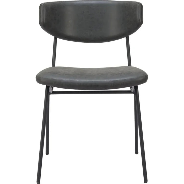 Charon Dining Chair (Set of 2) Vintage Black - LOOMLAN - Zuo Modern - Dining Chairs