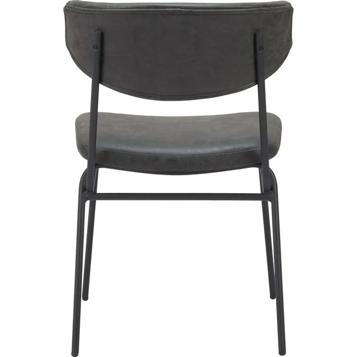 Charon Dining Chair (Set of 2) Vintage Black - LOOMLAN - Zuo Modern - Dining Chairs