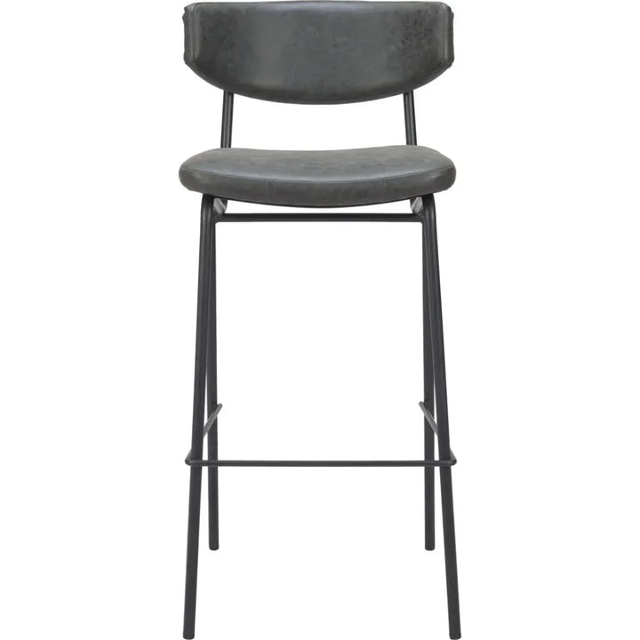 Charon Barstool (Set of 2) Vintage Black - LOOMLAN - Zuo Modern - Bar Stools