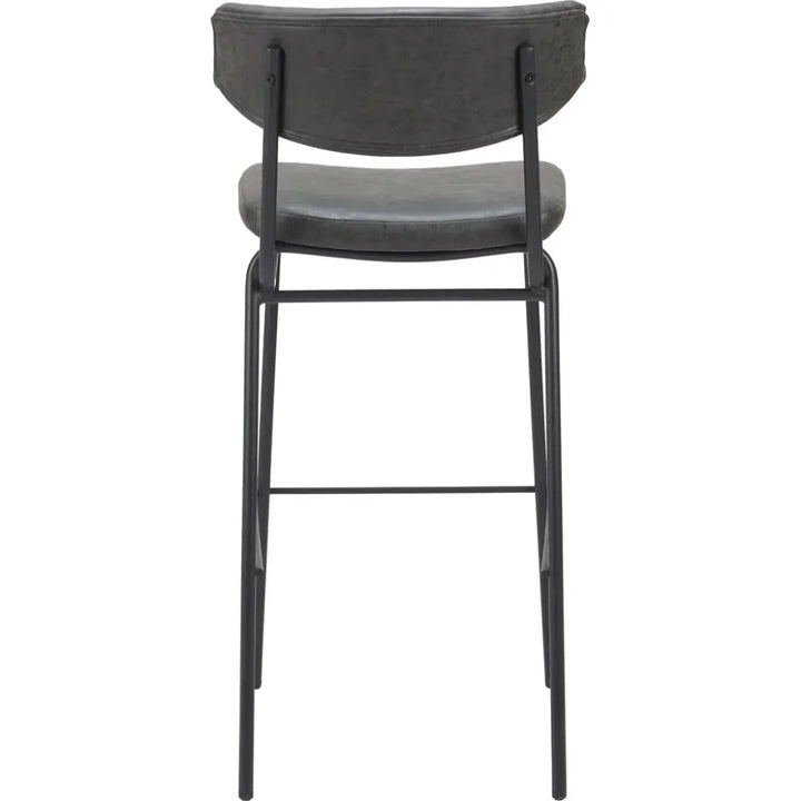 Charon Barstool (Set of 2) Vintage Black - LOOMLAN - Zuo Modern - Bar Stools