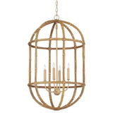 Charrette Natural Rattan Wrapped Lantern