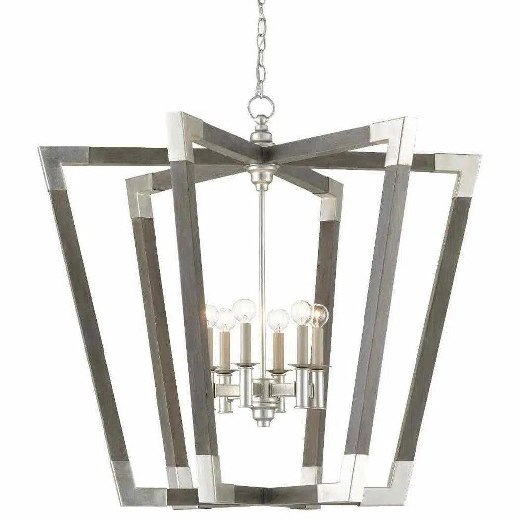 Chateau Gray Silver Leaf Bastian Large Gray Lantern