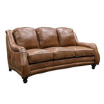 Chattam Dark Brown Leather Sofa Made the USA