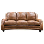 Chattam Dark Brown Leather Sofa Made the USA