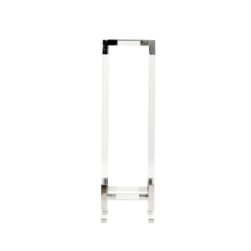 Chelsea Acrylic Framed Clear Pedestal-Side Tables-Chelsea House-LOOMLAN