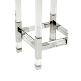 Chelsea Acrylic Framed Clear Pedestal-Side Tables-Chelsea House-LOOMLAN