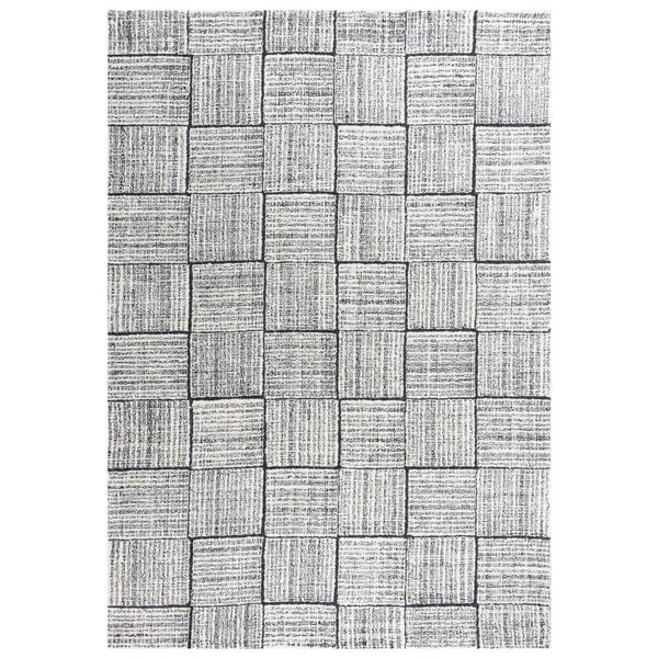 Ches Geometric Charcoal Area Rugs For Living Room - LOOMLAN - LOOMLAN - Area Rugs
