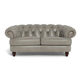 Classic Chesterfield-Inspired Leather Loveseat Retro Collection Sofas & Loveseats LOOMLAN By Uptown Sebastian