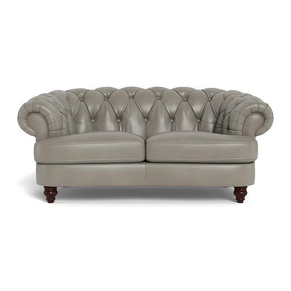 Chesterfield-Inspired Leather Loveseat Retro Collection