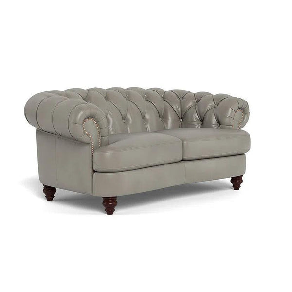 Chesterfield-Inspired Leather Loveseat Retro Collection