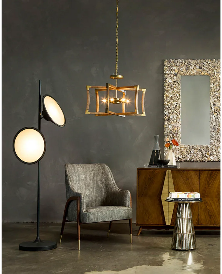 Chestnut Brass Bastian Small Lantern - LOOMLAN - Currey & Co - Pendants