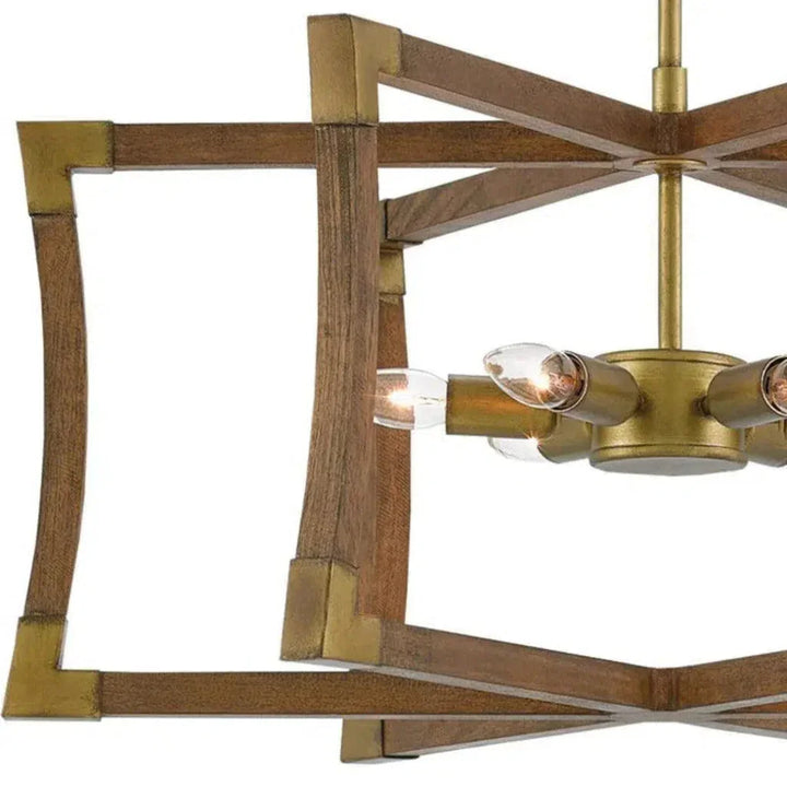 Chestnut Brass Bastian Small Lantern - LOOMLAN - Currey & Co - Pendants
