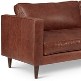 Cheviot Leather Left Arm Sectional with Chaise Made to Order-Sectionals-One For Victory-LOOMLAN
