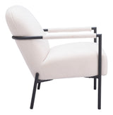 Chicago Accent Chair Ivory-Club Chairs-Zuo Modern-LOOMLAN