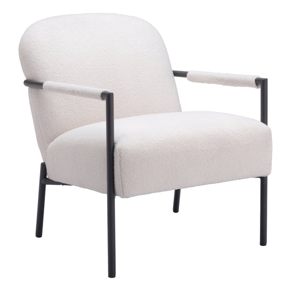 Chicago Accent Chair Ivory-Club Chairs-Zuo Modern-LOOMLAN