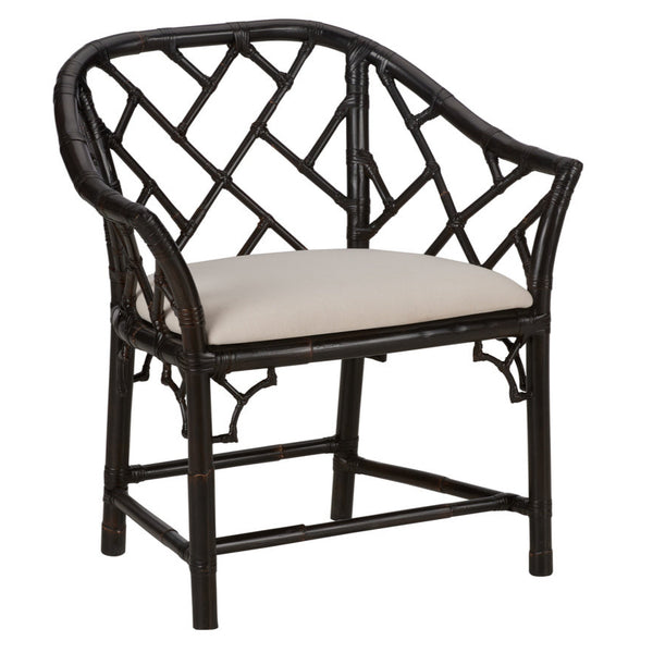 Chippendale Bamboo Rattan Arm Chair