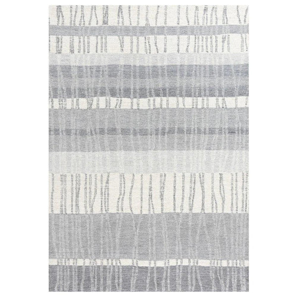 Chiu Stripe Light Gray Area Rugs For Living Room - LOOMLAN - LOOMLAN - Area Rugs