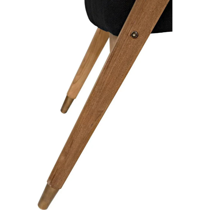 Chloe Natural Teak Wood Chair Black Caning - LOOMLAN - Noir - Accent Chairs