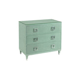 Chloe Raffia Coverd Green Chest-Chests-Wildwood-LOOMLAN