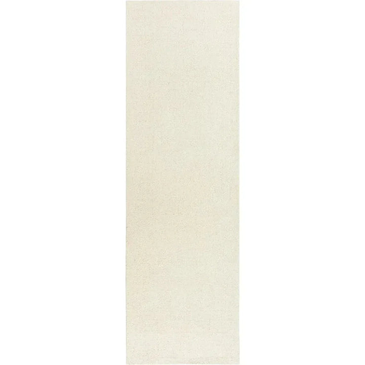 Chos Wool White Hallway Kitchen Runner Rug - LOOMLAN