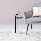 Christian Side Table Black & White Side Tables LOOMLAN By Zuo Modern