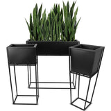 Chroma Racking Indoor Black Standing Planter-Planters-Le Present-LOOMLAN