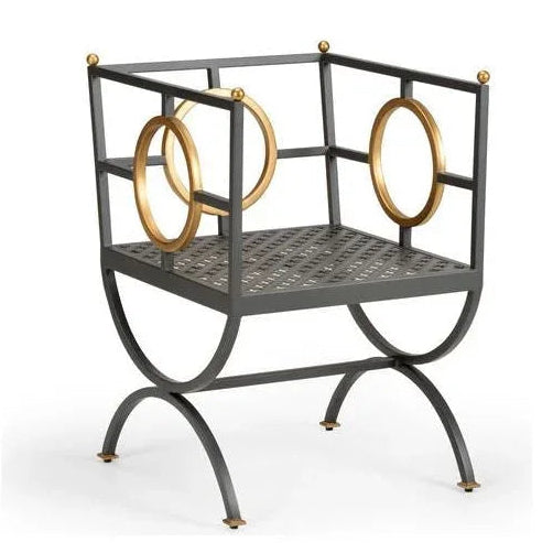 Circle Grey Steel Frame Chair - LOOMLAN - Chelsea House - Club Chairs