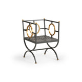 Circle Grey Steel Frame Chair-Club Chairs-Chelsea House-LOOMLAN