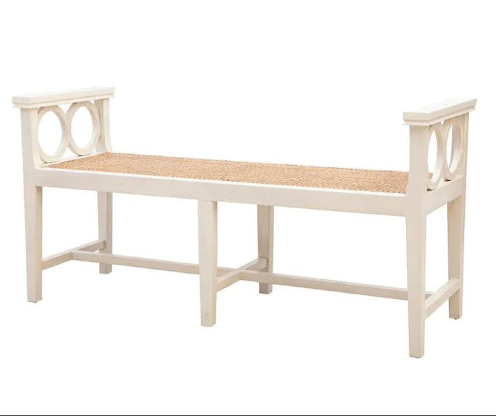 Circles Cream Bedroom Bench - LOOMLAN - Furniture Classics - Bedroom Benches