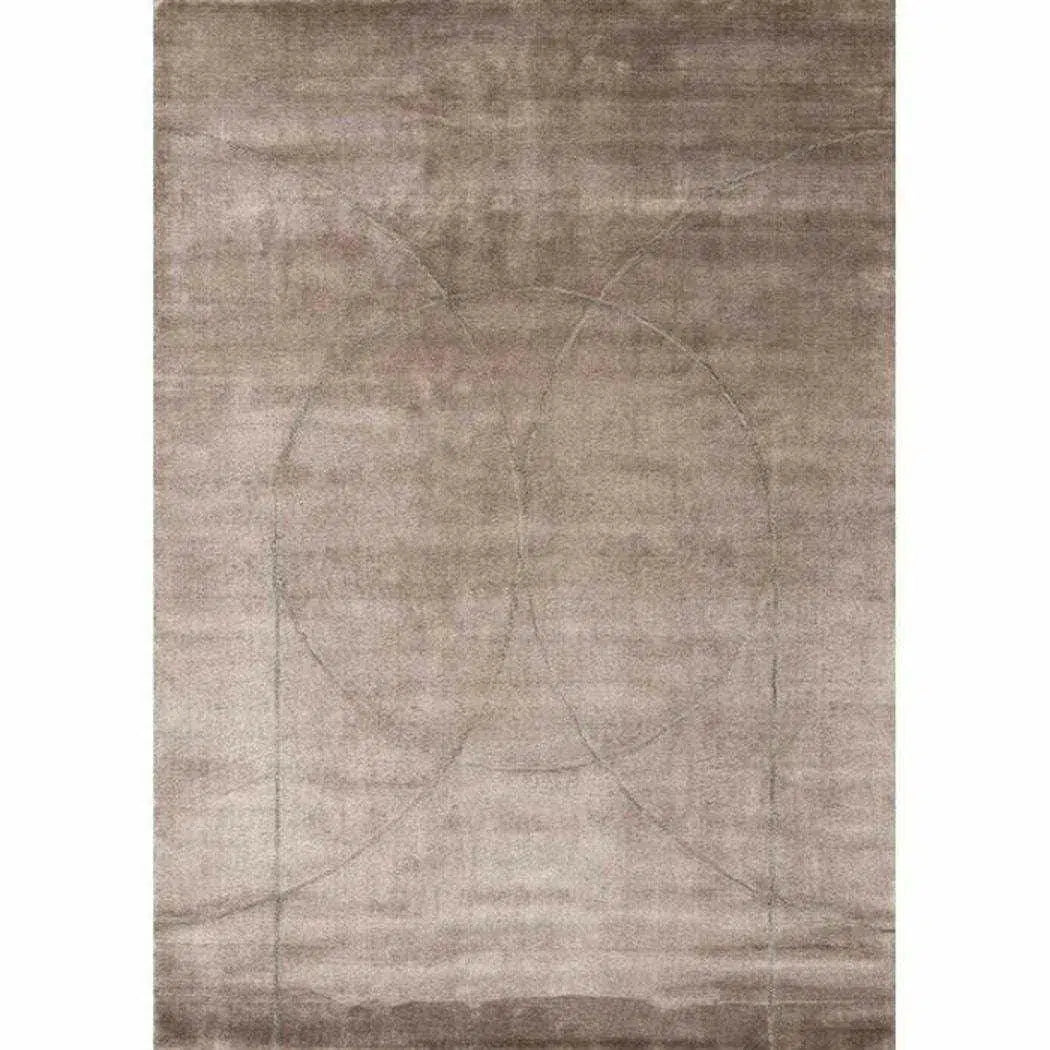 Circulus Brown Solid Handmade Wool Rug