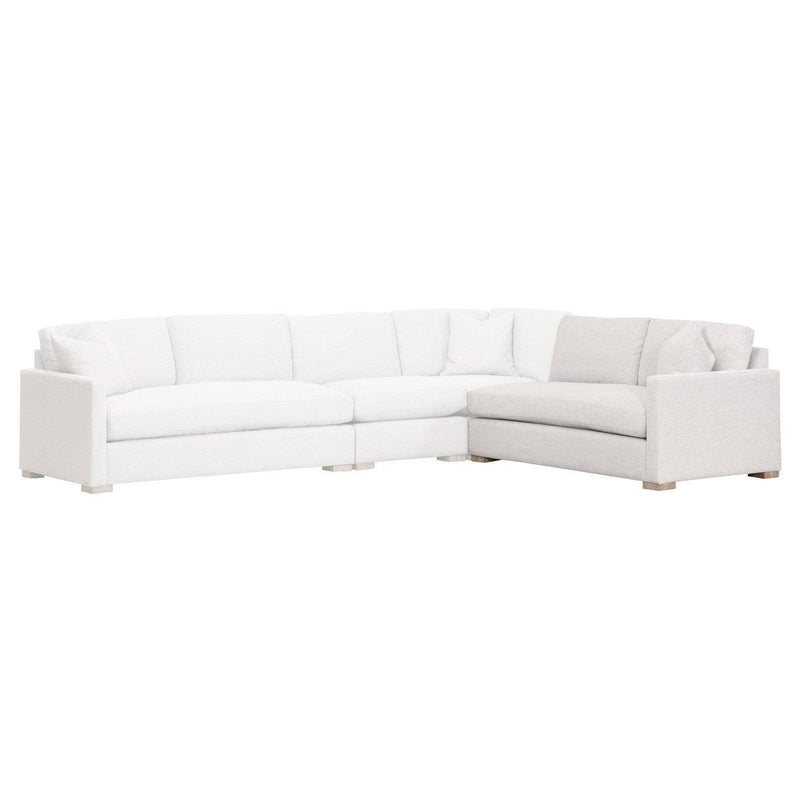 Clara Modular 2-Seat Right Slim Arm Sofa Performance& Feather Modular Components LOOMLAN By Essentials For Living