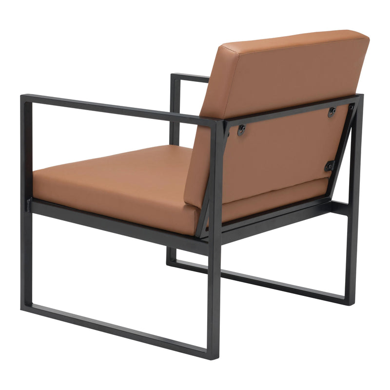 Claremont Arm Chair Brown Club Chairs LOOMLAN By Zuo Modern