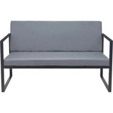 Claremont Sofa Gray in Steel Frame Sofas & Loveseats LOOMLAN By Zuo Modern