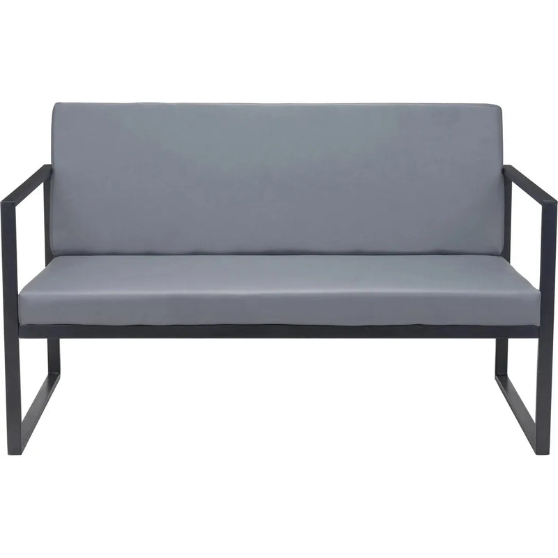 Claremont Sofa Gray in Steel Frame Sofas & Loveseats LOOMLAN By Zuo Modern