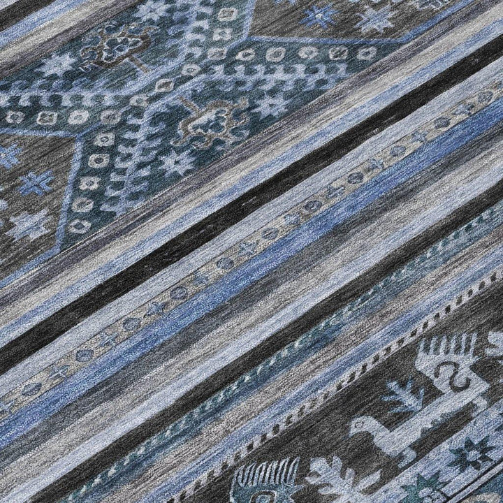 Claritha Blue Washable Indoor - Outdoor Rug - LOOMLAN - LOOMLAN Rugs - Outdoor Rugs