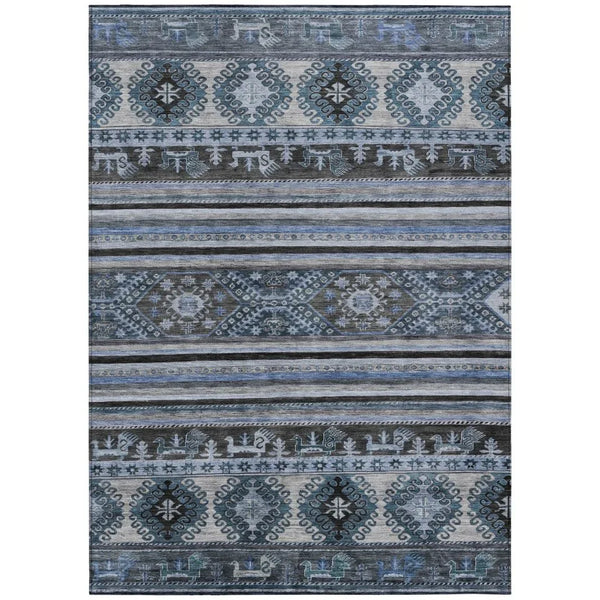 Claritha Blue Washable Indoor - Outdoor Rug - LOOMLAN - LOOMLAN Rugs - Outdoor Rugs