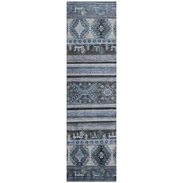 Claritha Blue Washable Indoor - Outdoor Rug - LOOMLAN - LOOMLAN Rugs - Outdoor Rugs