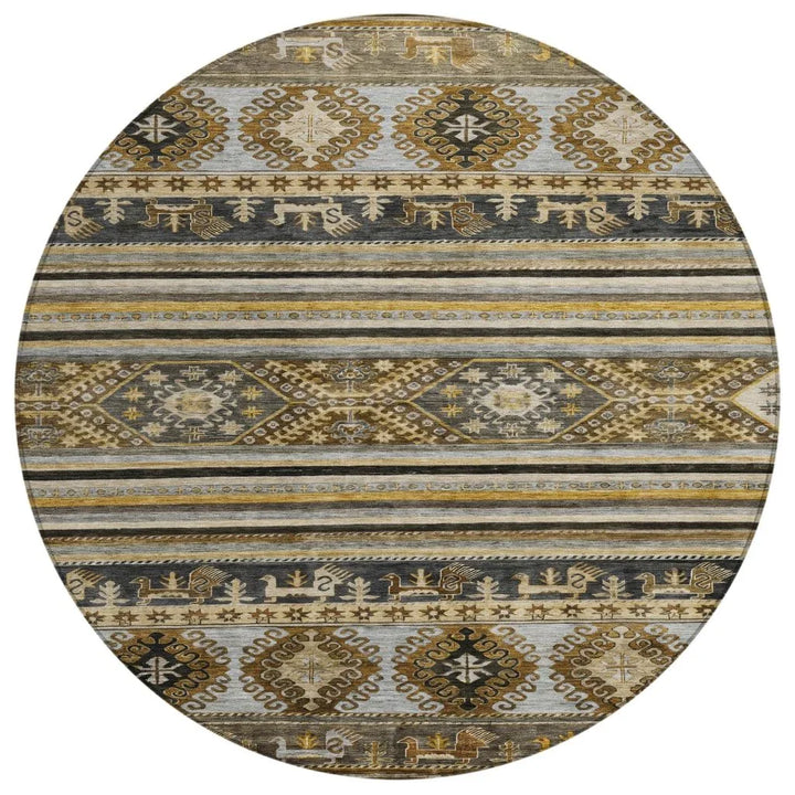 Claritha Brown Washable Indoor - Outdoor Rug - LOOMLAN - LOOMLAN Rugs - Outdoor Rugs