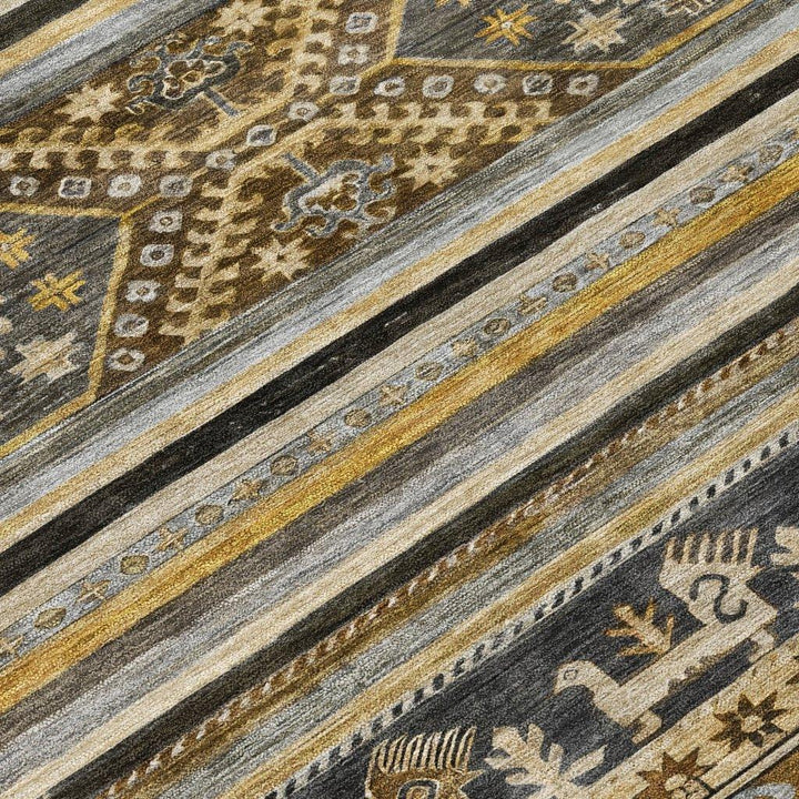 Claritha Brown Washable Indoor - Outdoor Rug - LOOMLAN - LOOMLAN Rugs - Outdoor Rugs