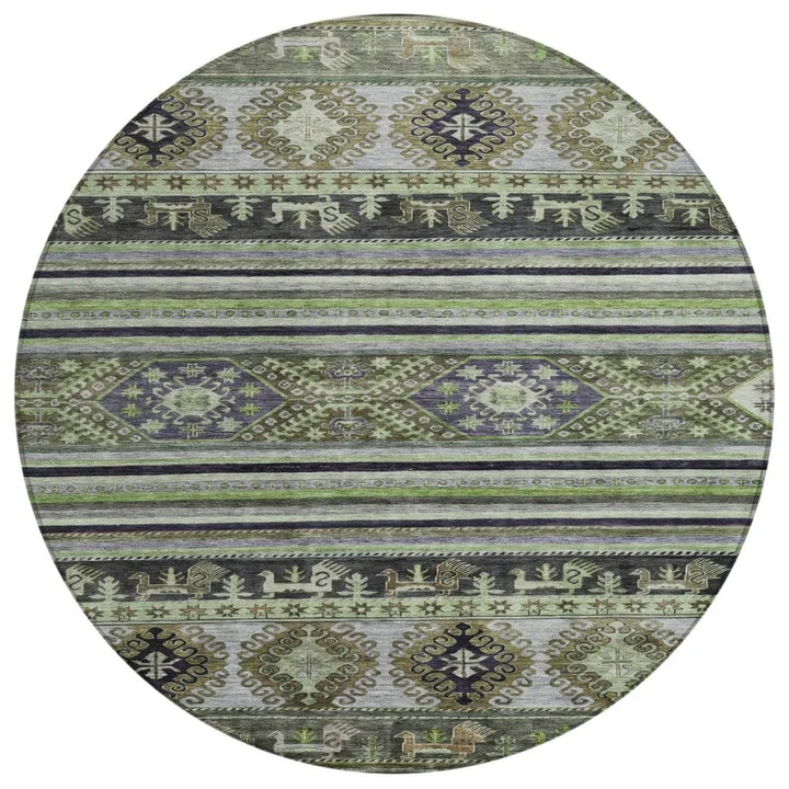 Claritha Green Washable Indoor - Outdoor Rug - LOOMLAN - LOOMLAN Rugs - Outdoor Rugs