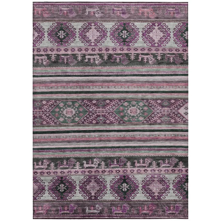 Claritha Purple Washable Indoor - Outdoor Rug - LOOMLAN - LOOMLAN Rugs - Outdoor Rugs