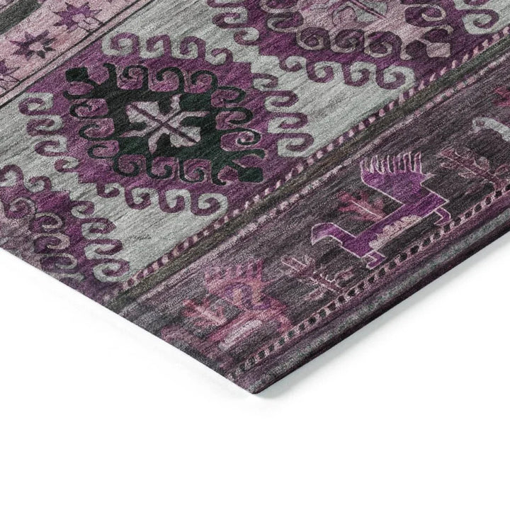 Claritha Purple Washable Indoor - Outdoor Rug - LOOMLAN - LOOMLAN Rugs - Outdoor Rugs