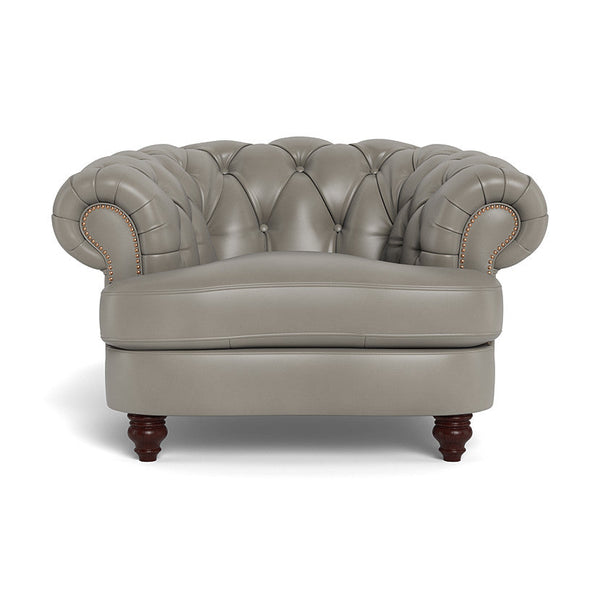 Classic Chesterfield-Inspired Leather Club Chair Retro Collection-Club Chairs-Uptown Sebastian-LOOMLAN