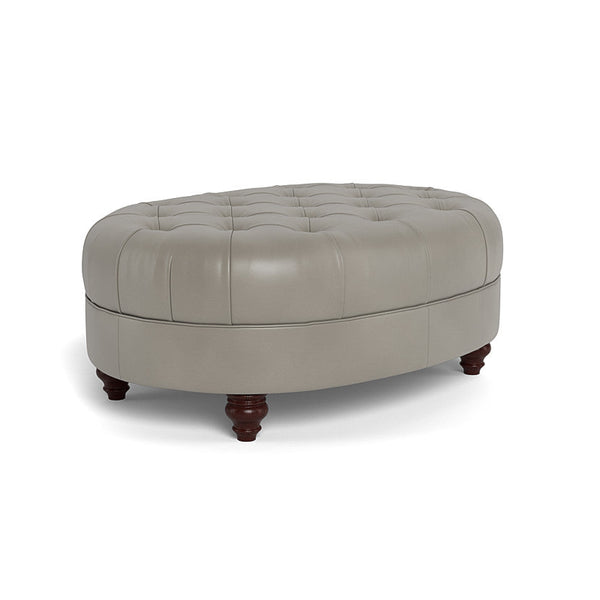 Classic Chesterfield-Inspired Leather Ottoman Retro Collection-Ottomans-Uptown Sebastian-LOOMLAN