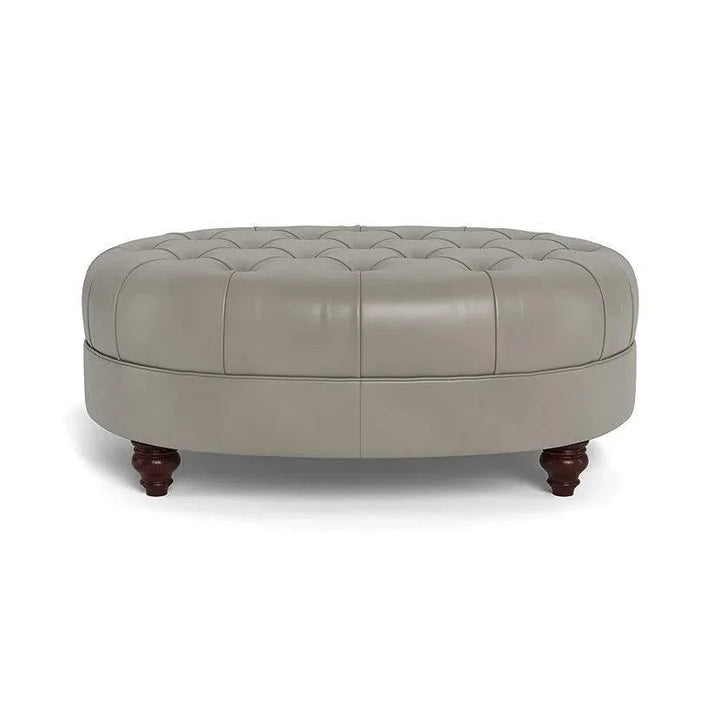 Classic Chesterfield - Inspired Leather Ottoman Retro - LOOMLAN - Uptown Sebastian - Ottomans