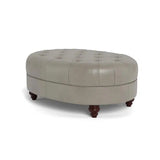 Classic Chesterfield-Inspired Leather Ottoman Retro