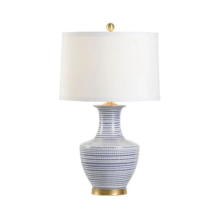 Classic White Round Shade Table Lamp - LOOMLAN - Chelsea House - Table Lamps