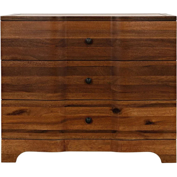 Claudie Three-Drawers Wood Chest