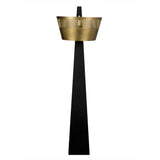 Claudius Floor Lamp, Black of Brass Finished Steel-Floor Lamps-Noir-LOOMLAN